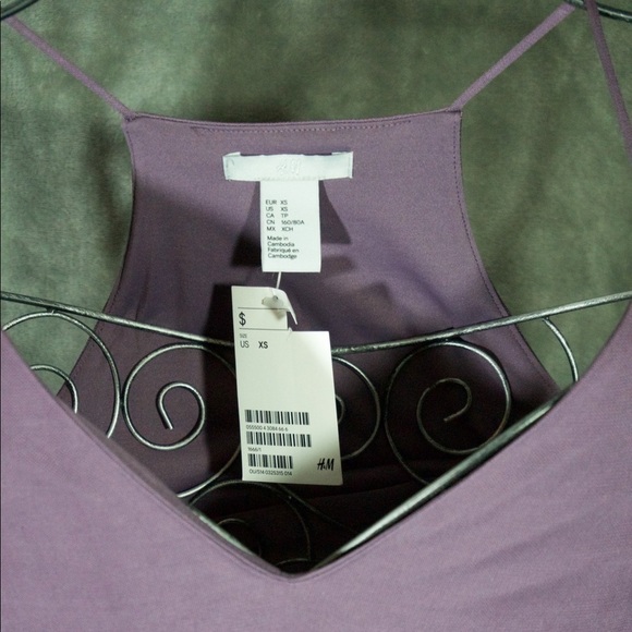 NWT Purple racer back tank top size XS by H&M - Picture 2 of 6